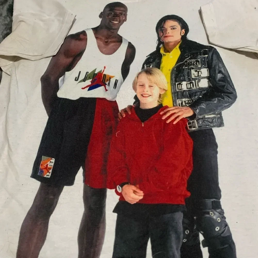 vintage Nike 90s Jordan Its gotta be the shoes Michael Jackson Macaulay Culkin